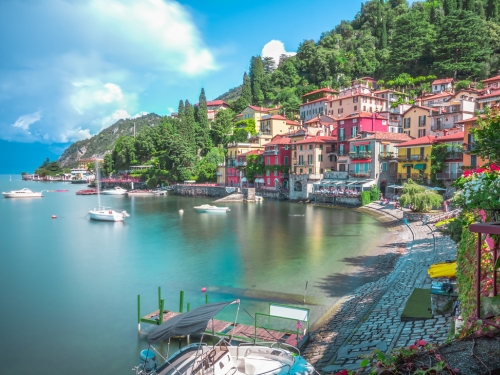 Varenna, città sulla costo del lago di Como