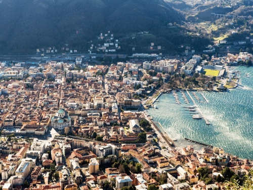 Città di Como vista dall'alto