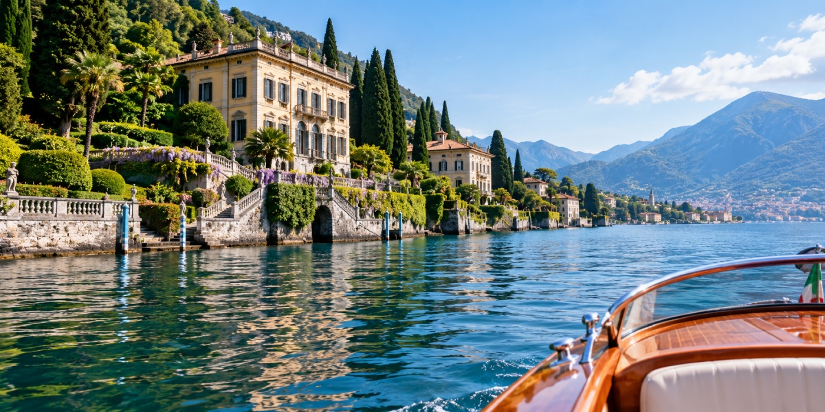 Ville del Lago di Como viste dalla barca